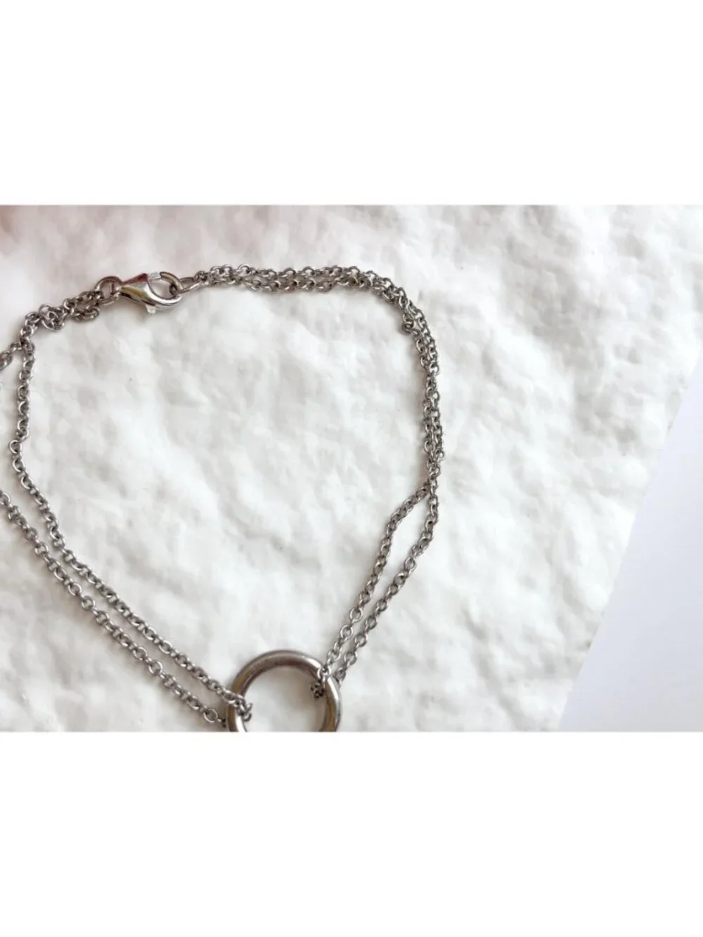 Cable Chain Round Doublr Linked Vintage Sterling Silver 925 Bracelet - 7